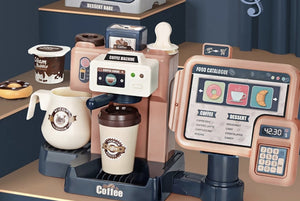 Kids 3-in-1 Toy Coffee Machine Barista Set!