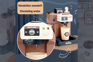 Kids 3-in-1 Toy Coffee Machine Barista Set!