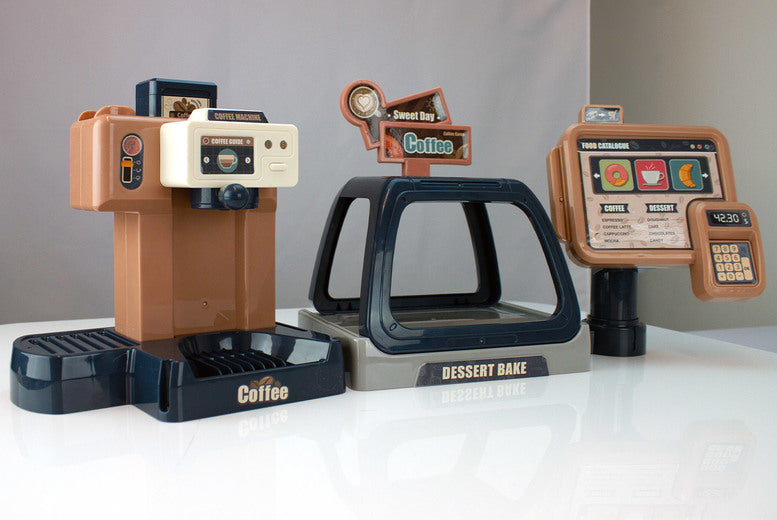 Kids 3-in-1 Toy Coffee Machine Barista Set!