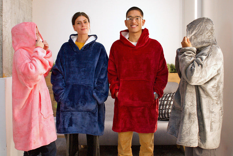 Thick Super Soft Sherpa Lined Hoodie Blanket - 4 Colours!