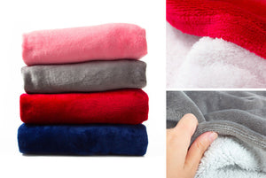 Thick Super Soft Sherpa Lined Hoodie Blanket - 4 Colours!